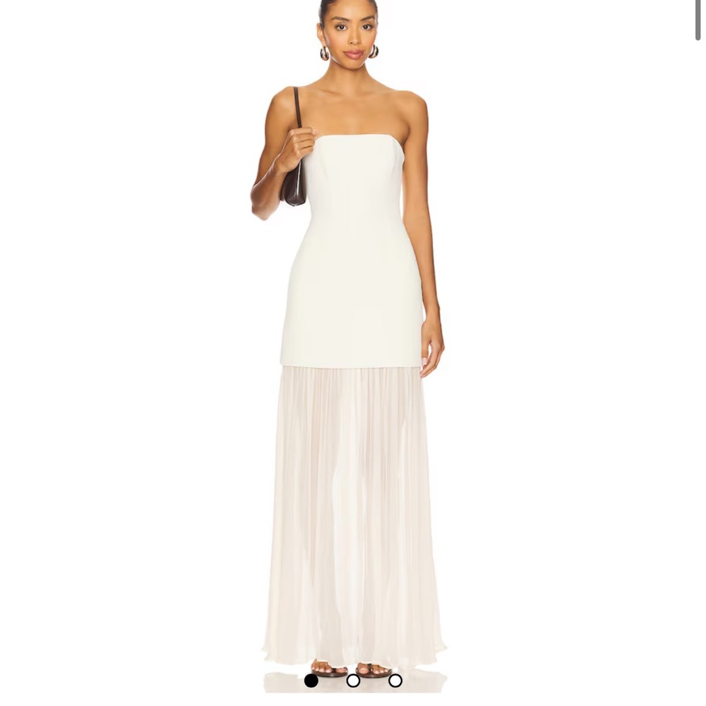 REVOLVE White Strapless Maxi Dress